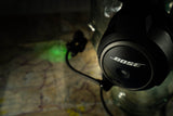 Microlight Lip Light in NVIS Green on a Bose headset