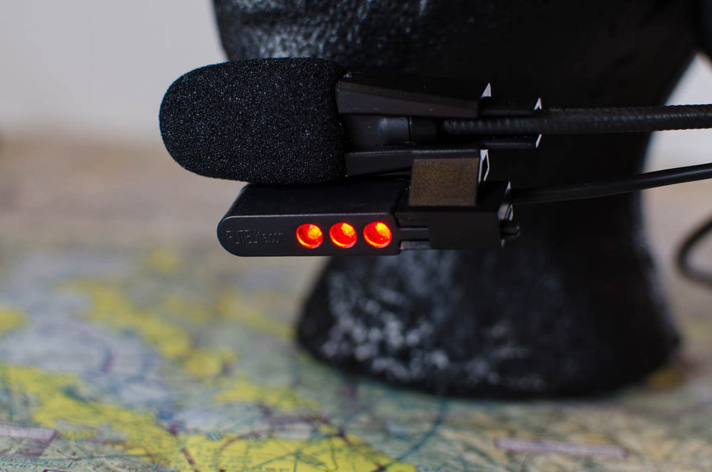 Flitelite classic lip with red led on mic boom arm